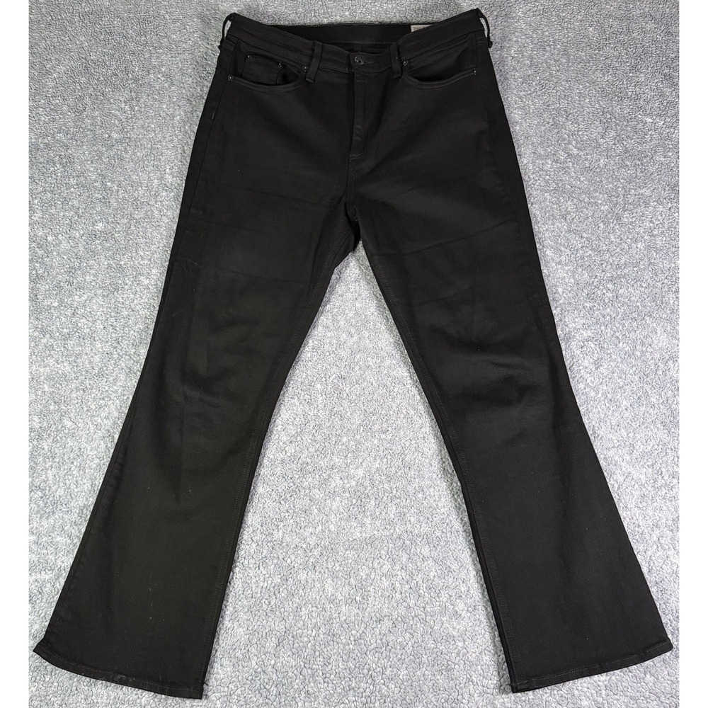 Rag & Bone Hana High Rise Crop Boot Cut Jeans Black W2015K502 Size‎ 32 USA Made